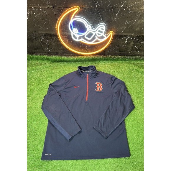 Nike MLB Baseball 1/4 Zip Up Blue Pullover Long sleeve Sweatshirt Mens Size XL - Picture 1 of 5